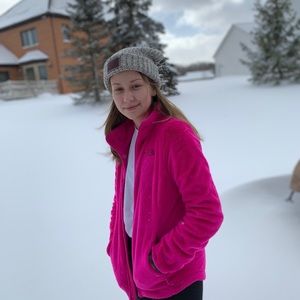 North face hot pink osito 2 jacket.